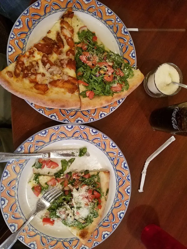 Arugula Pizza and Cheese Pizza